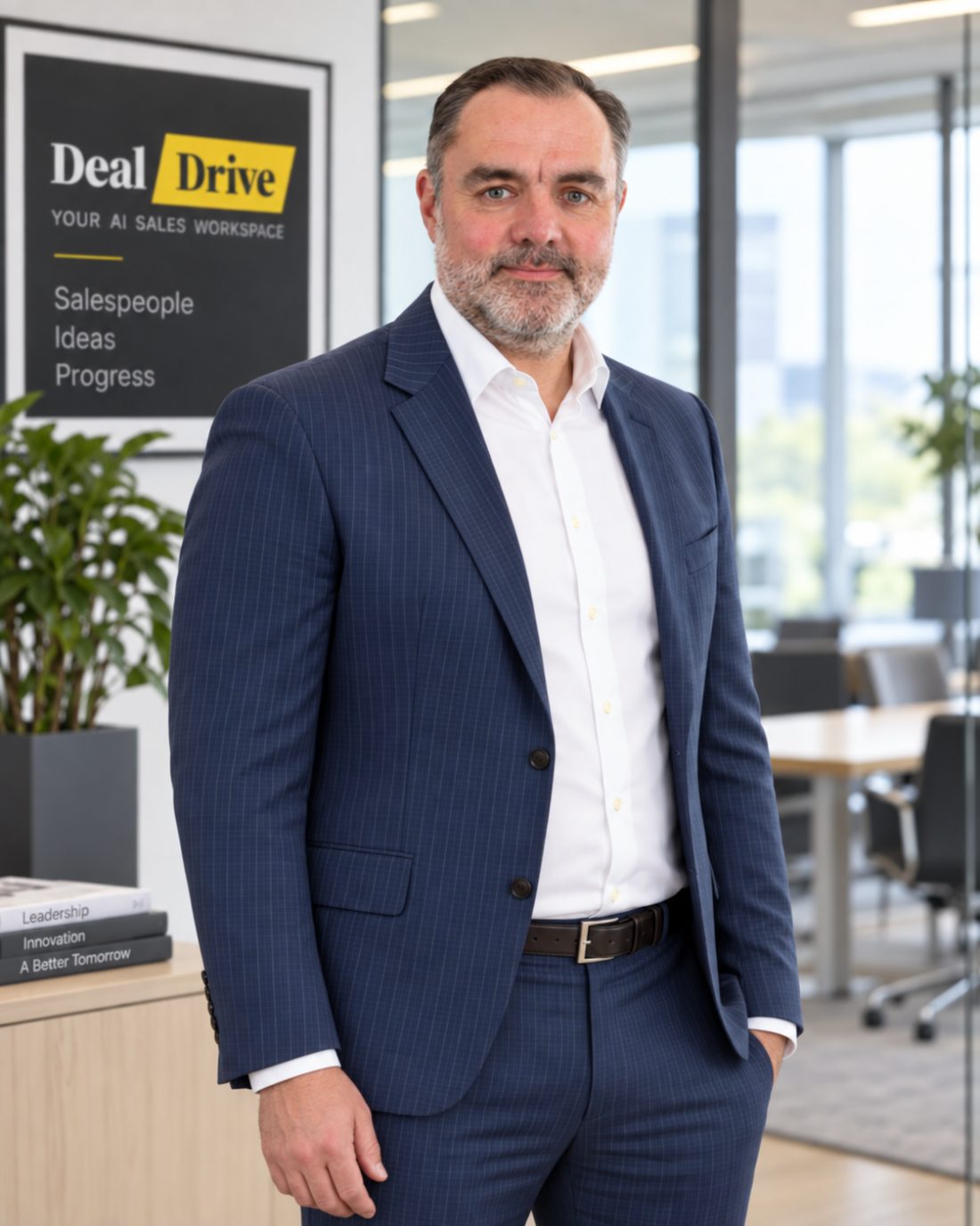 Bas Resink, founder van DealDrive, in het kantoor van de AI sales workspace voor accountmanagers